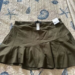 Forever 21 Olive Skater Skirt